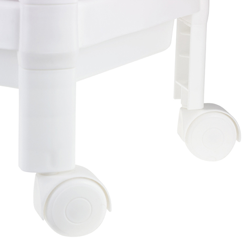 Этажерка узкая на колесах IDEA М 2705, 4 секции, белая