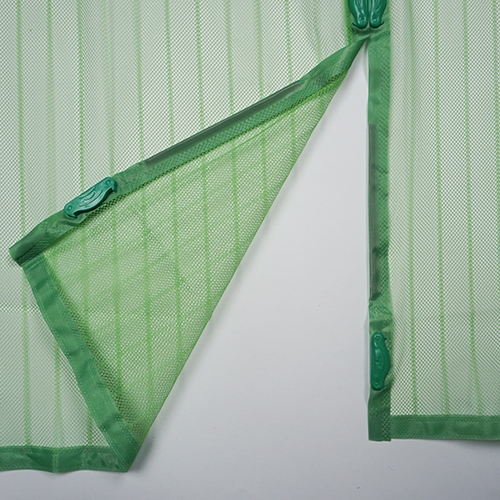 Сетка антимоскитная 100х210см, с декоративной накладкой, зеленая, вшитый магнит и внешний птичка, в комплекте гвозди, 1/10/120