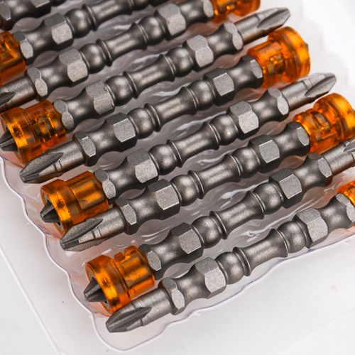 Биты PH2 65мм Барракуда сталь S2 с ограничителем, с магнитным наконечником, цена за 10шт, 1/100