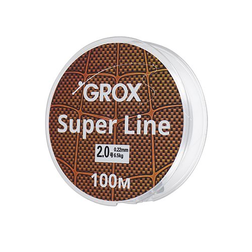 Леска GROX Super Line Универсальная 0,22х100м, 6,5кг 1/500
