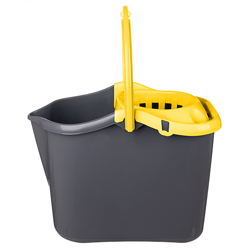 Ведро прямоугольное 13 л Homver Grenada 221225802/02, с отжимом МОП, ярко-желтое