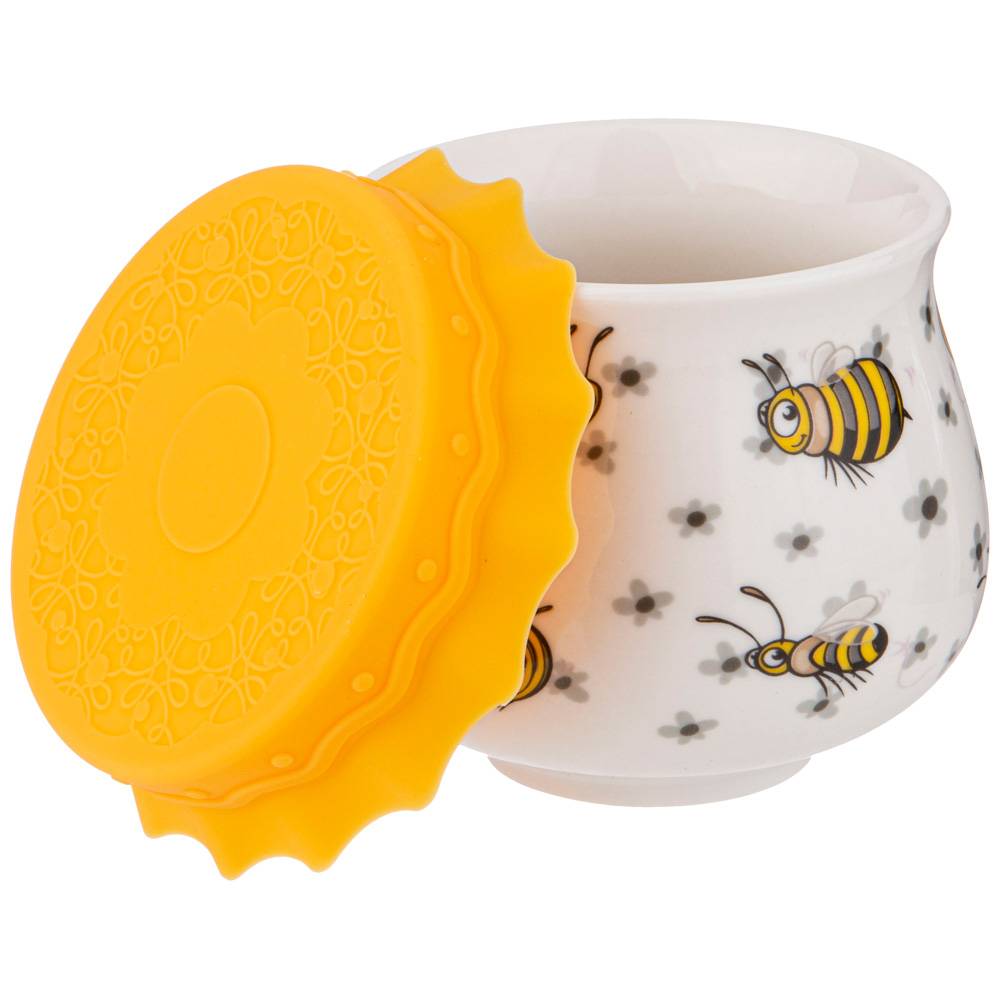 БАНОЧКА С СИЛИКОНОВОЙ КРЫШКОЙ LEFARD "ПЧЕЛЫ" 180 МЛ (КОР=72ШТ.)