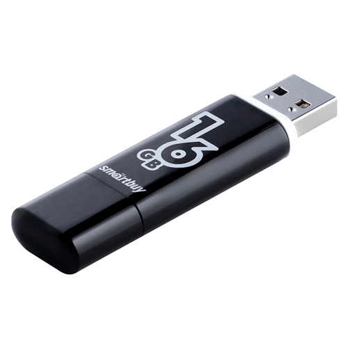 Флешка, USB накопитель, 16Gb Smartbuy Glossy series, цвета в ассорт. , SB16GBGS-K, 1/5