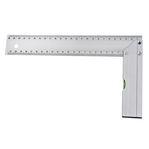 Угольник алюминиевый с уровнем 250мм, 1/10/120