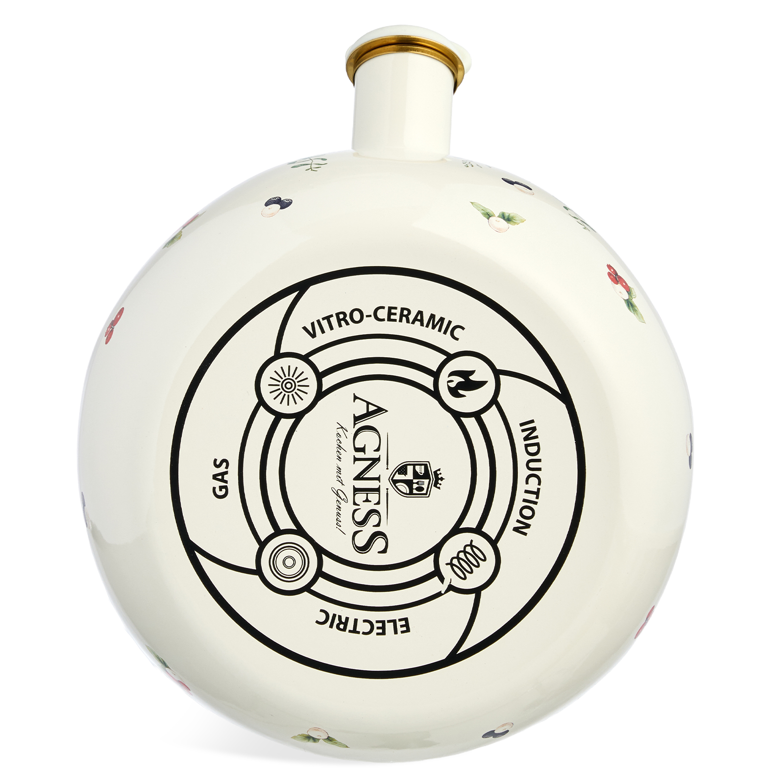 ЧАЙНИК AGNESS ЭМАЛИРОВАННЫЙ СО СВИСТКОМ СЕРИЯ, CELEBRATION,  2, 2Л, ИНДУКЦИОННОЕ ДНО