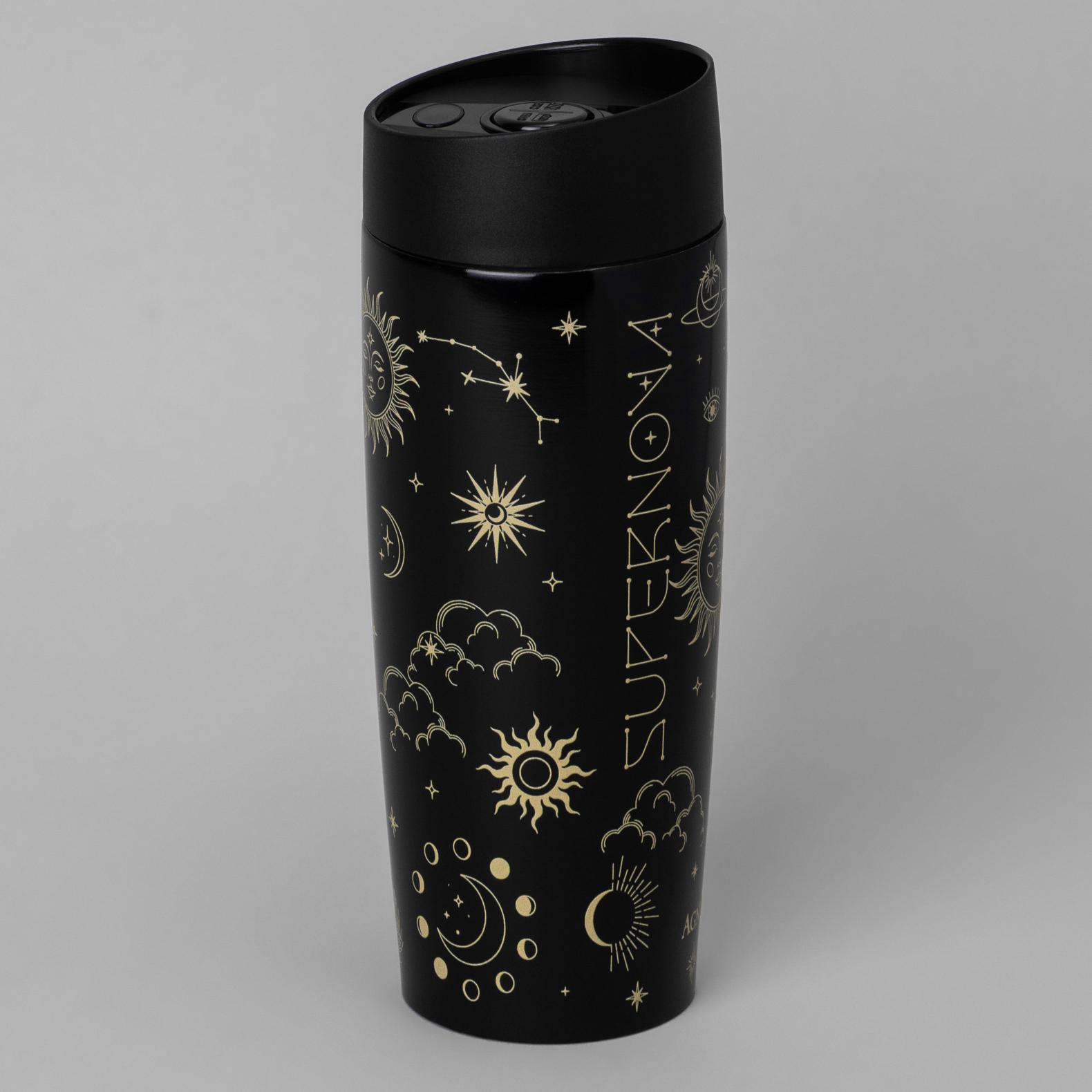 ТЕРМОКРУЖКА AGNESS, SUPERNOVA BLACK, 360МЛ