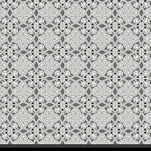 Клеенка столовая ПВХ Элегия 1,35х22м - Орнамент 015-white\grey