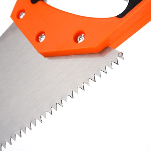 Ножовка по дереву 450мм, крупный зуб 3 TPI, пластиковая обрезиненная ручка, 1/48