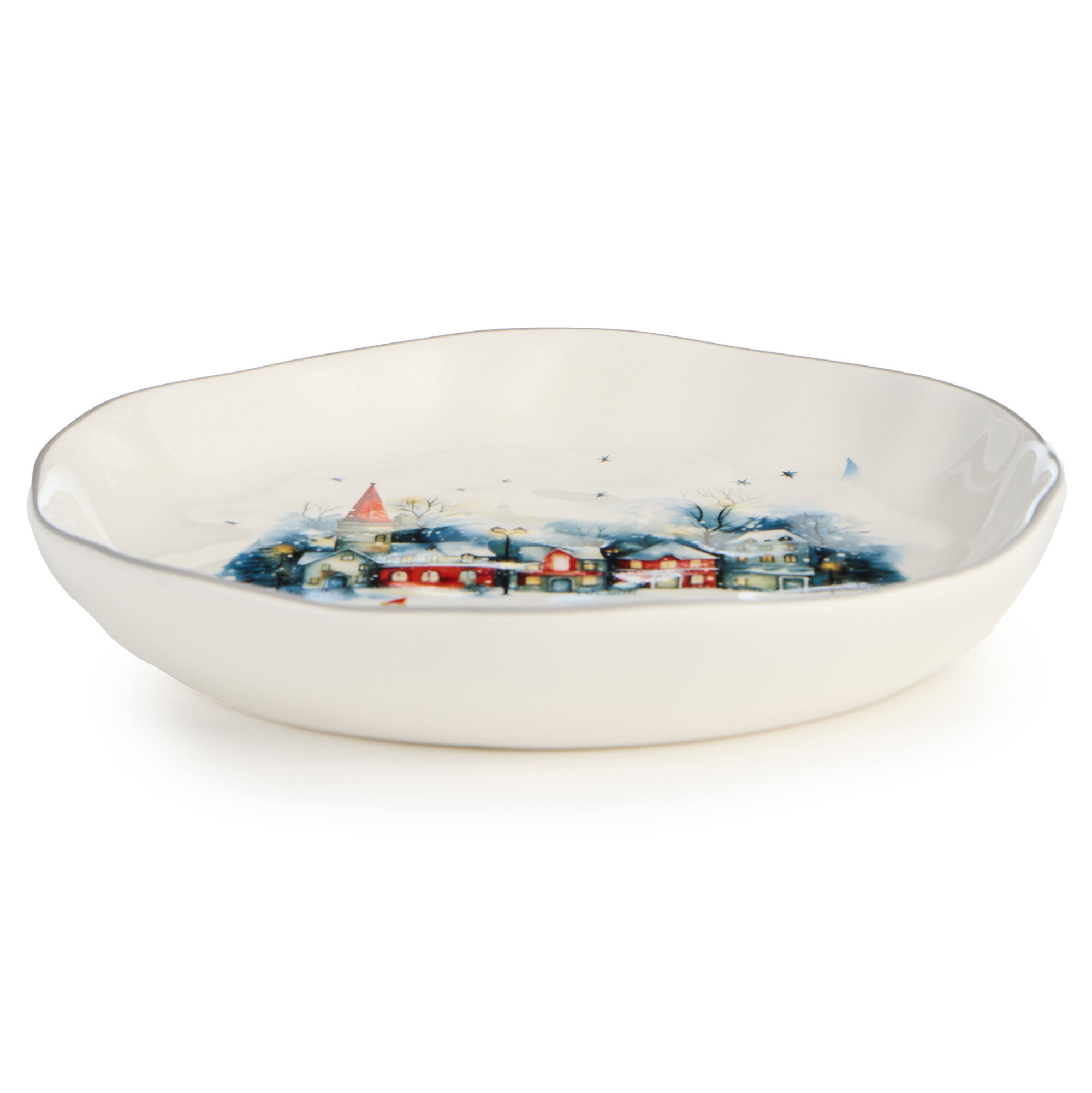 ТАРЕЛКА ЗАКУСОЧНАЯ AGNESS "С НОВЫМ ГОДОМ!" 17*3 СМ