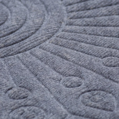 Коврик полипропиленовый SUNSTEP 45 х 75 см полуовал, серый