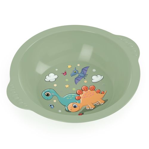 Тарелка детская Дино антискользящая, 16/16