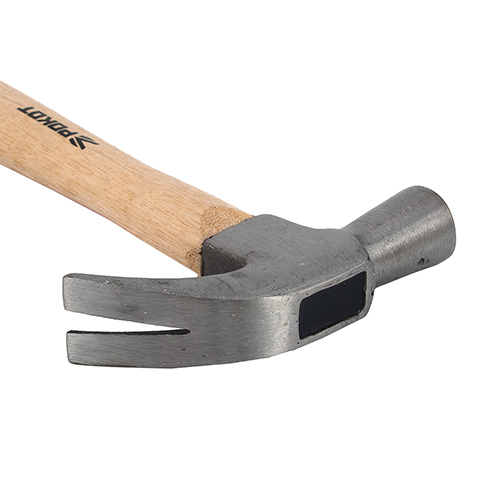 Молоток гвоздодер 450 г, боек 27 мм, деревянная рукоятка РОКОТ, 1/36