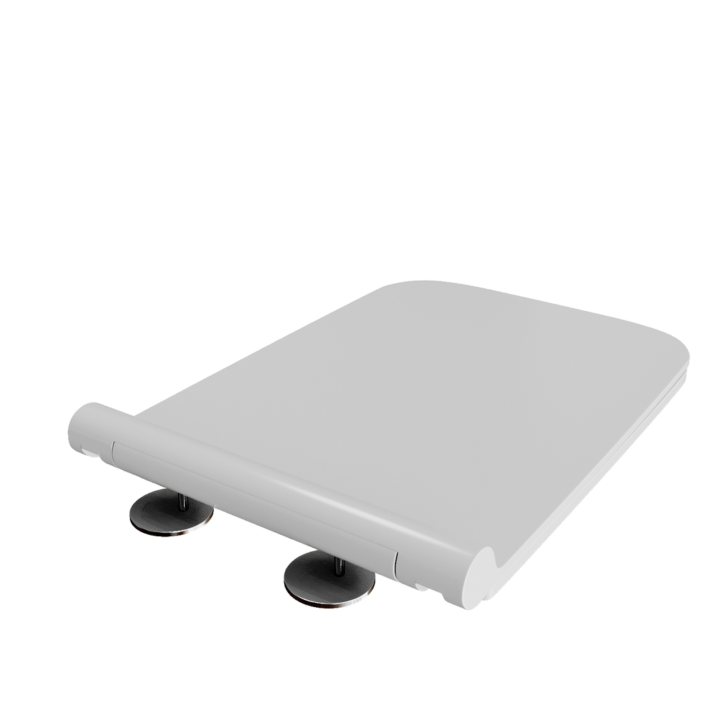 Сиденье для унитаза  WAVE LEON дюропласт, микролифт БЕЛЫЙ глянец