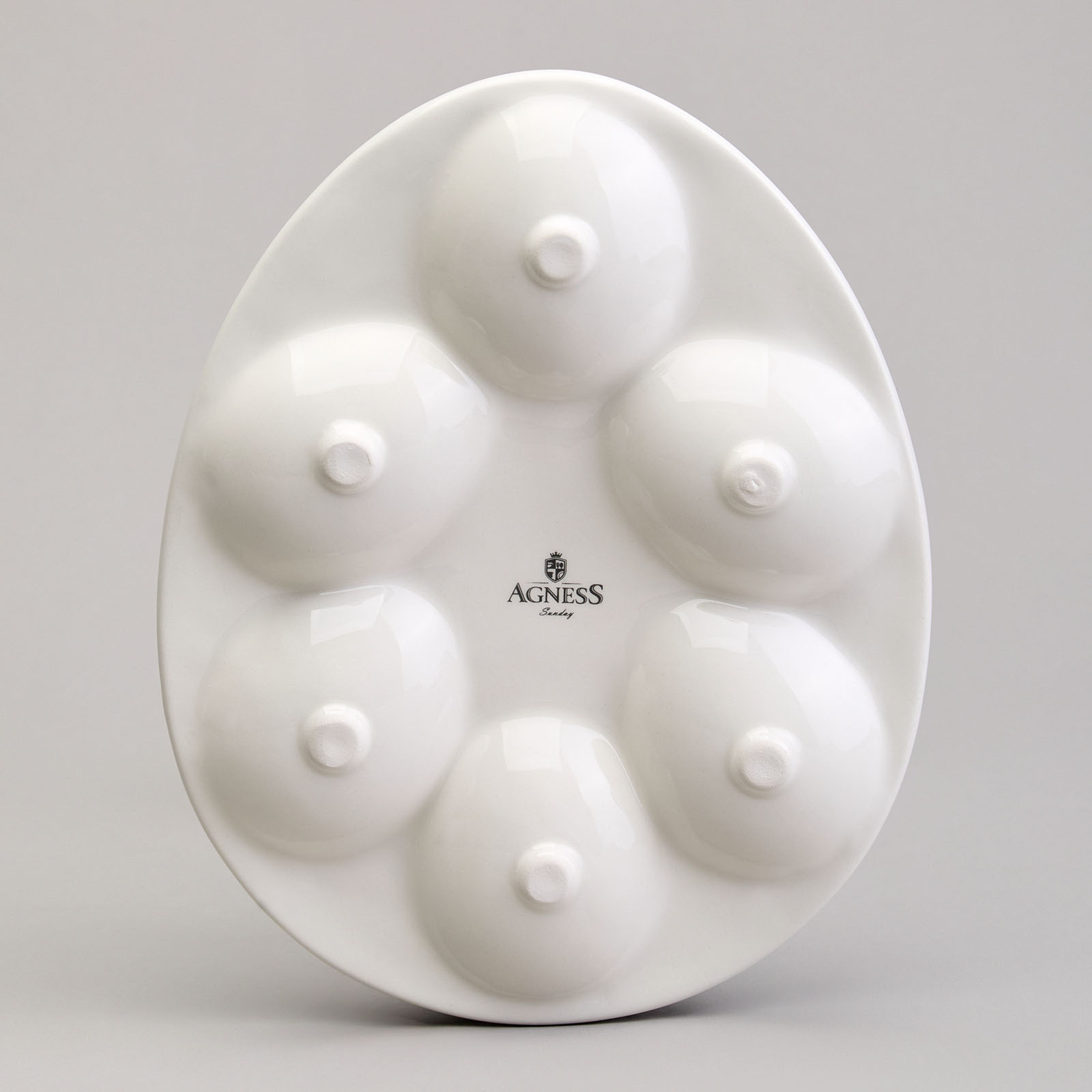 БЛЮДО ДЛЯ 6 ЯИЦ AGNESS, SUNDAY, 20, 5*16*2, 5 СМ, КОР=36ШТ.