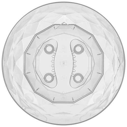 Горшок для орхидей 1.3 л Homver Laurel 221615001/00, 145 мм, с поддоном, бесцветный