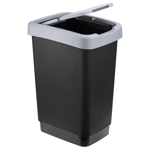 Контейнер для мусора 25 л IDEA ТВИН М 2469, серый