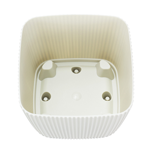 Кашпо 0.65 л IDEA ПИКАНТО М 3208, 110х110 мм, белый ротанг