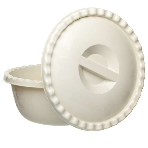 Миска круглая 5 л IDEA М 1317, с крышкой, белый ротанг