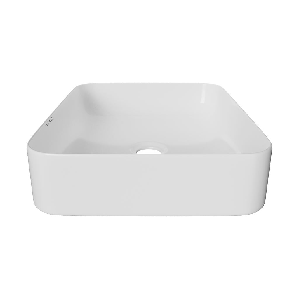 Раковина накладная на столешницу WAVE Quadro 500*390*140 ш*г*в без перелива,белый,прямоуг