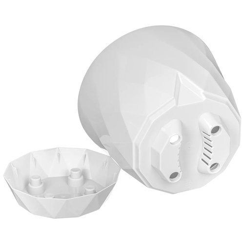 Горшок для цветов 9.3 л Homver Laurel 221616729/01, 277 мм, с поддоном, белый