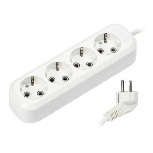 Удлинитель 4-местн 2 м с заземлением Smartbuy 16А/3,5кВт ПВС 3х1 мм², 1/40