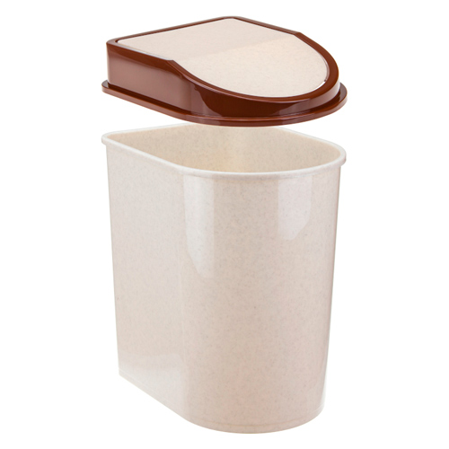 Контейнер для мусора 8 л, беж. мрамор, 1/12
