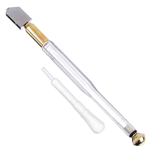 Стеклорез 1 ролик масляный, в комлекте пипетка для масла, TCG0001, 12/240