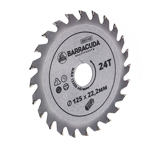 Диск пильный по дереву 125*22. 2*24T Барракуда, 1/100/200