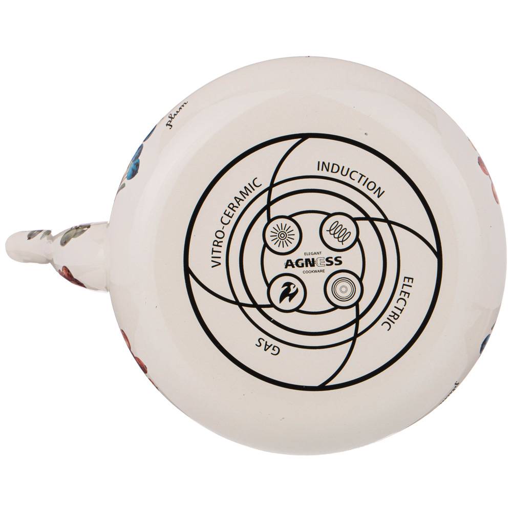 ЧАЙНИК AGNESS ЭМАЛИРОВАННЫЙ СЕРИЯ, ФРУКТЫ, 2, 5 Л