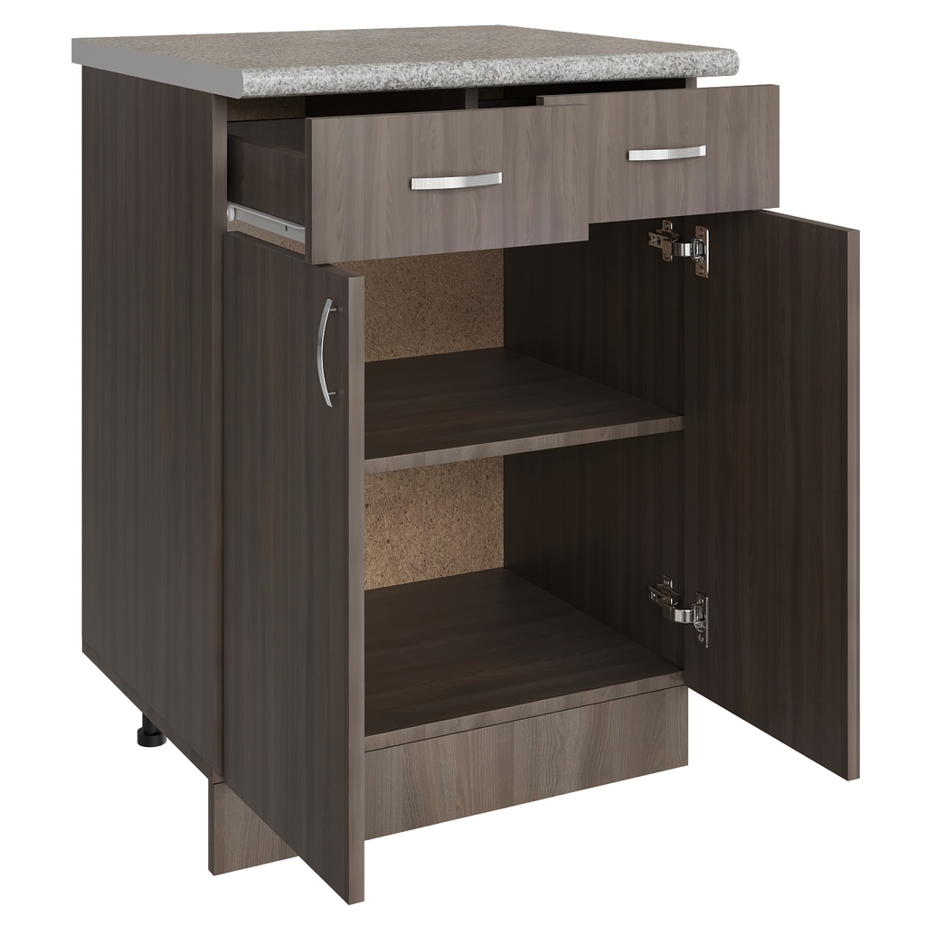 Стол разделочный 60 шимо/ясень темный, 2 ящика