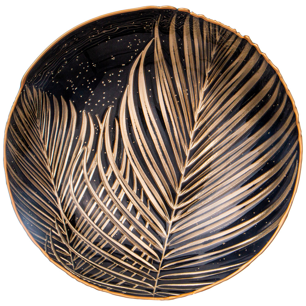 БЛЮДО ГЛУБОКОЕ, BOHEMIA, BLACK D=33СМ H=6.7 CM