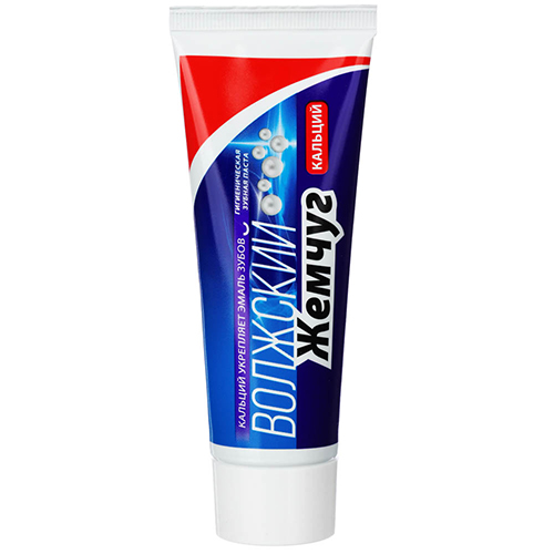 Зубная паста Волжский жемчуг Кальций 90гр, 6/48