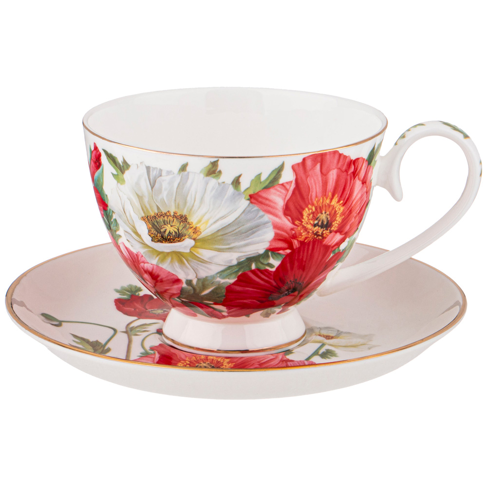 ЧАЙНЫЙ СЕРВИЗ LEFARD, МАКИ, НА 6 ПЕР. 14 ПР., КОР=2 НАБ.