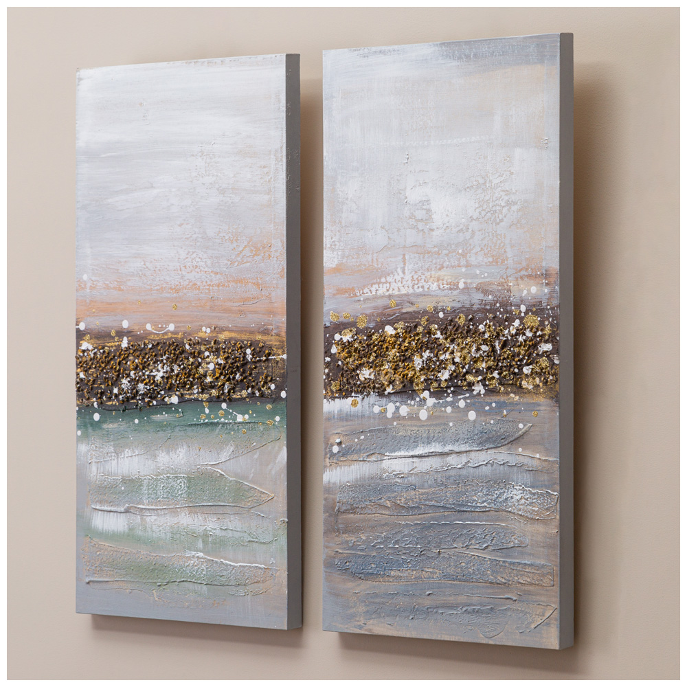 Комплект из 2-х картин, АБСТРАКЦИЯ ГОРИЗОНТ, 30Х60Х2, 5 см, каждая