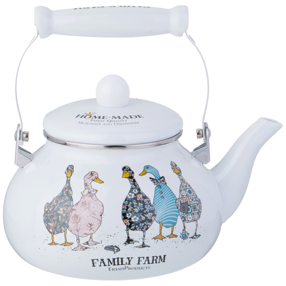 ЧАЙНИК AGNESS ЭМАЛИРОВАННЫЙ СЕРИЯ, FAMILY FARM,  2, 5 Л