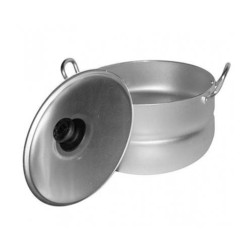 Кастрюля 6,0 л 2 мет. ручки, с крышкой, штампованный алюминий, упак. в коробку, БЕЛАЯ КАЛИТВА, 1/6