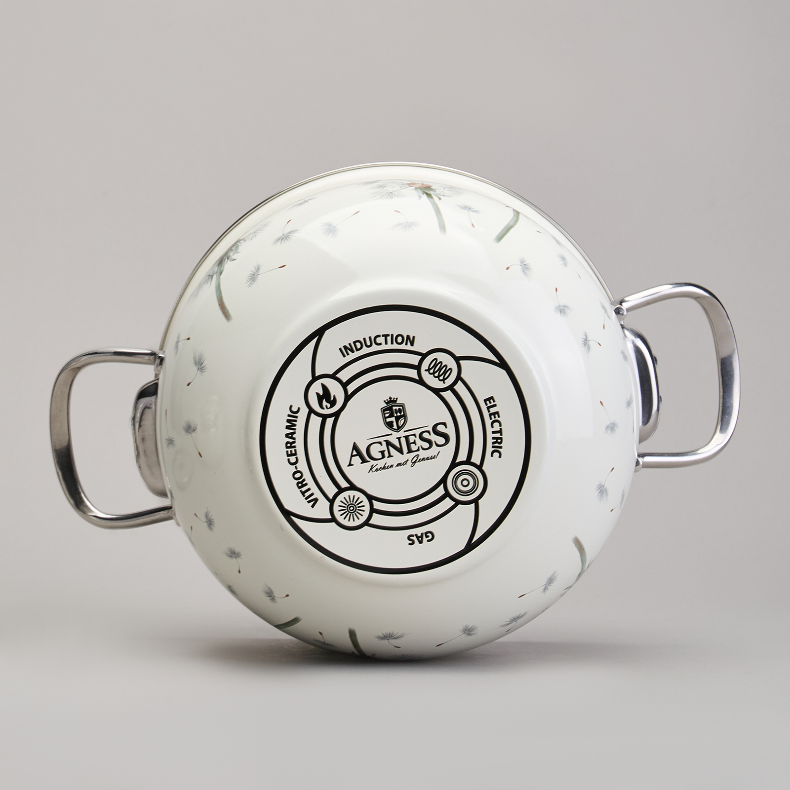 НАБОР КАСТРЮЛЬ ЭМАЛИРОВАННЫЙ, СЕРИЯ, DANDELION, 4ПР. 2, 0/2, 8Л ДИА.18/20СМ