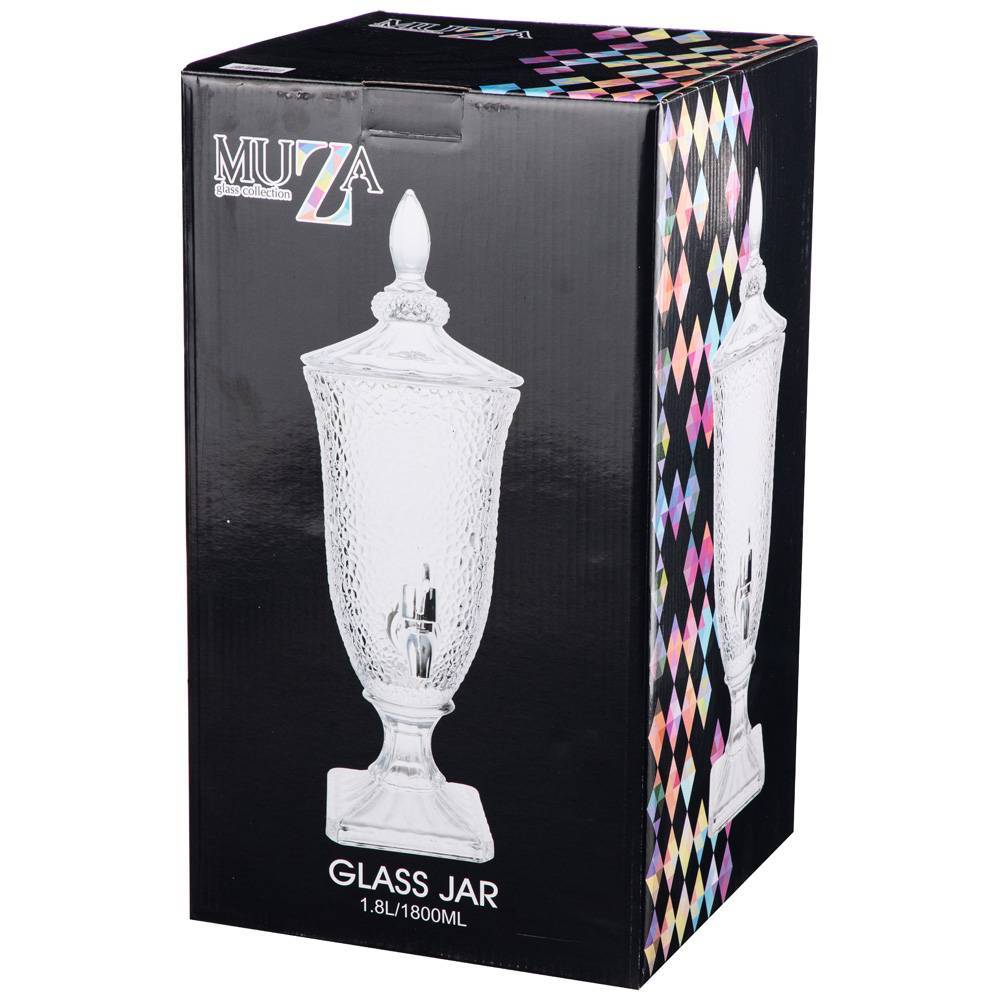 ДИСПЕНСЕР ДЛЯ НАПИТКОВ, ЛИМОНАДНИЦА MUZA, 1, 8 Л / 16*16*45, 5 СМ, КОР=4ШТ.