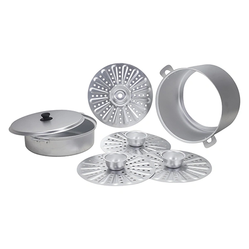 Мантоварка 10,0л с 4-мя дисками, с крышкой, штампованный алюминий 3,6кг, БЕЛАЯ КАЛИТВА, 1/1