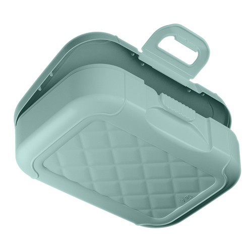 Ланч-бокс 0.85 л Homver 223133718/05, с декором Заряд природы, зеленый