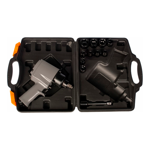 Пневмогайковерт ударный IW 720 1/2",226л/м, 720Нм, 6.3 бар, 1/2"+ набор головок, кейс FUBAG