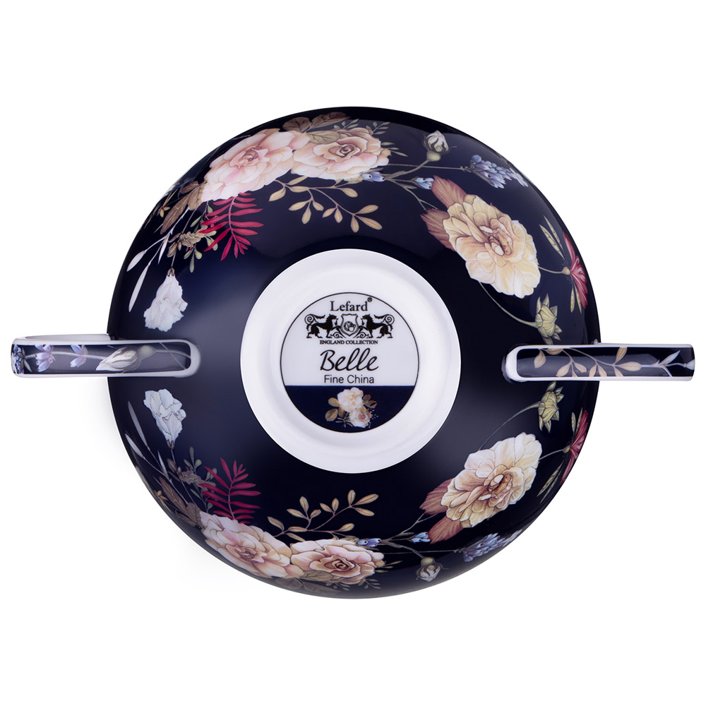 БУЛЬОННИЦА С БЛЮДЦЕМ LEFARD, КОБАЛЬТ, 450 МЛ, КОР=24НАБ.