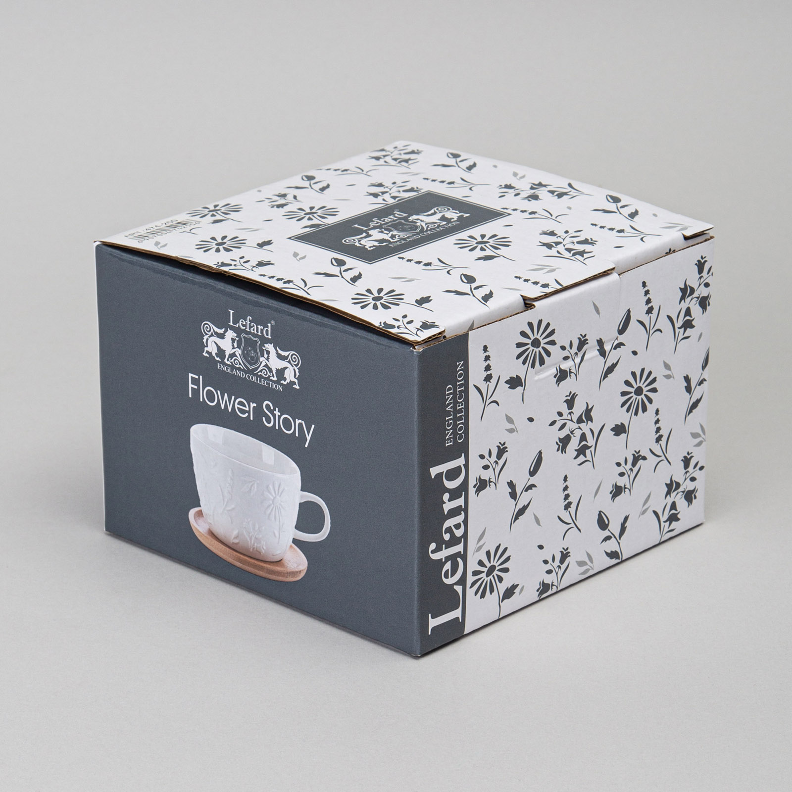 ЧАЙНАЯ ПАРА LEFARD, FLOWERS STORY, С ДЕРЕВ. БЛЮДЦЕМ 450 МЛ