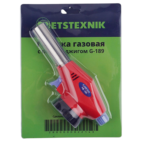 Горелка газовая на баллон 220гр, с пьезоподжигом G-0580 2/100