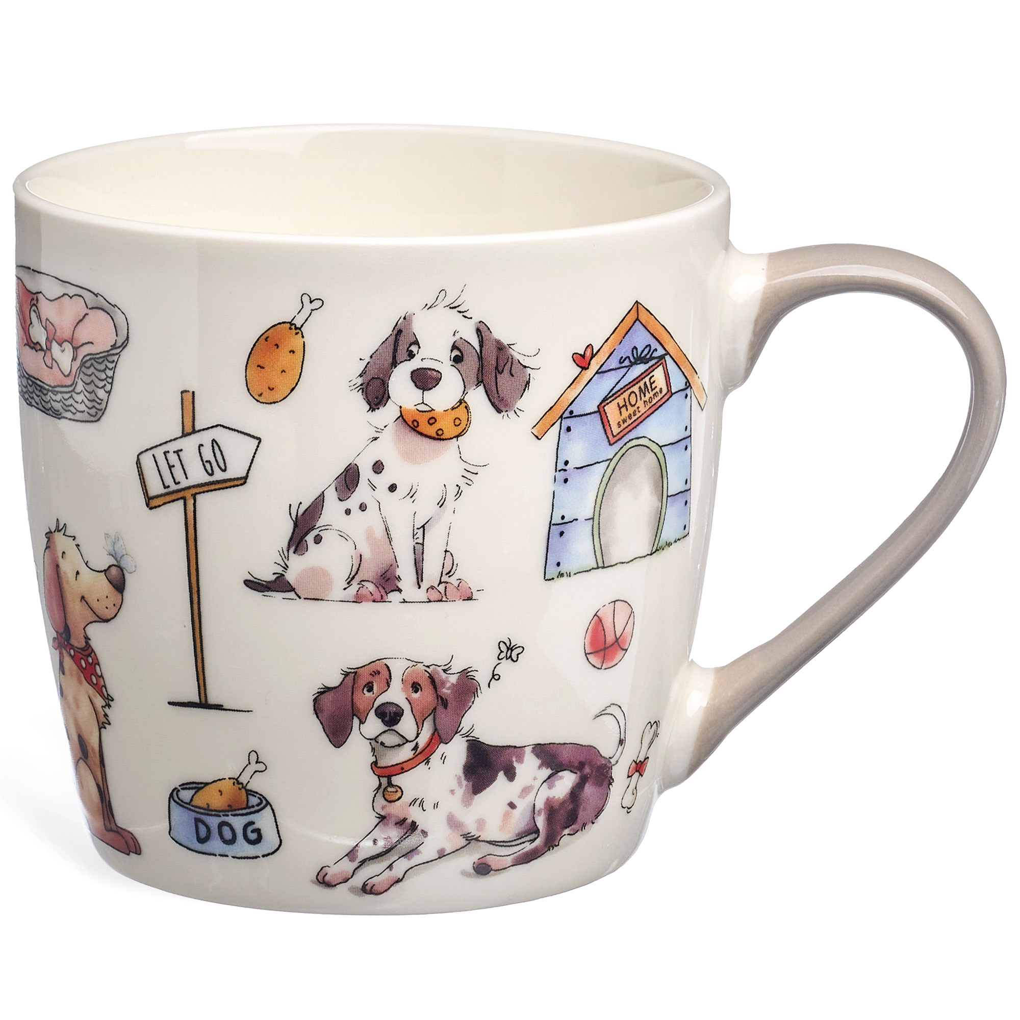 НАБОР ДЛЯ ЗАВТРАКА LEFARD, DOGS,  2 ПР.: САЛАТНИК 500МЛ, КРУЖКА 345МЛ