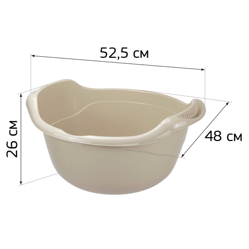 Таз 24 л IDEA М 2508, латте
