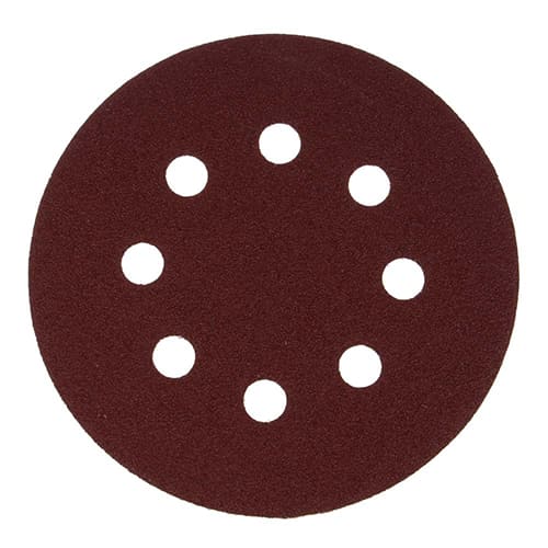 Круг шлиф. 125 мм, P80 из абразивной бумаги на велкро основе, 8 отверстий, 5шт. ЕРМАК, 1/200