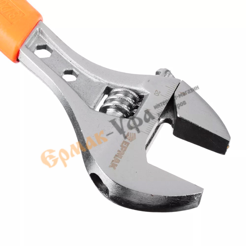 Ключ разводной ЕРМАК 8 красн. 2200 с обрезин. ручкой 655-091, 1/36