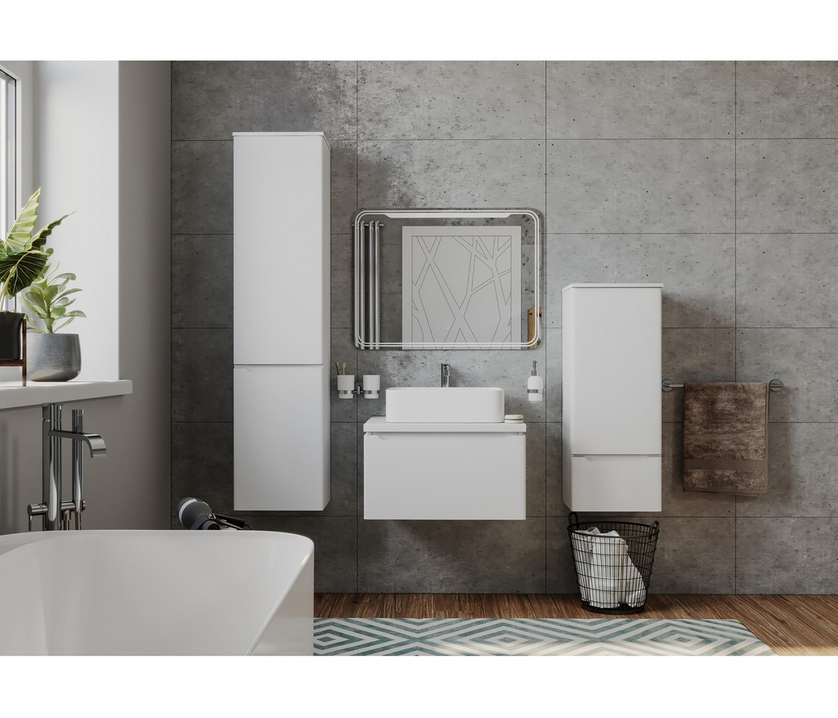 Зеркало, ВИКТОРИЯ, 800*800, ШВ сенсорный выкл, светодиодная подсветка