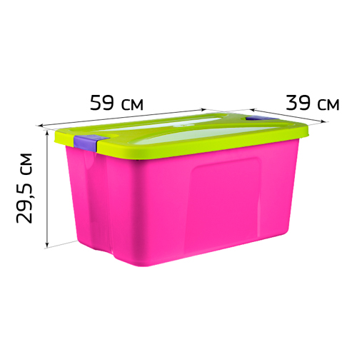 Ящик для игрушек IDEA СЕКРЕТ М 2597, малиновый